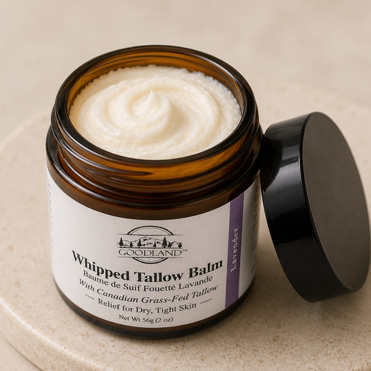 Goodland whipped tallow balm texture in jar