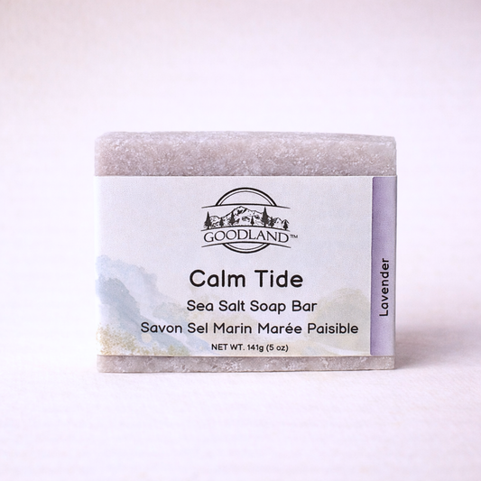 Goodland Calm Tide Sea Salt Soap Bar on a light background